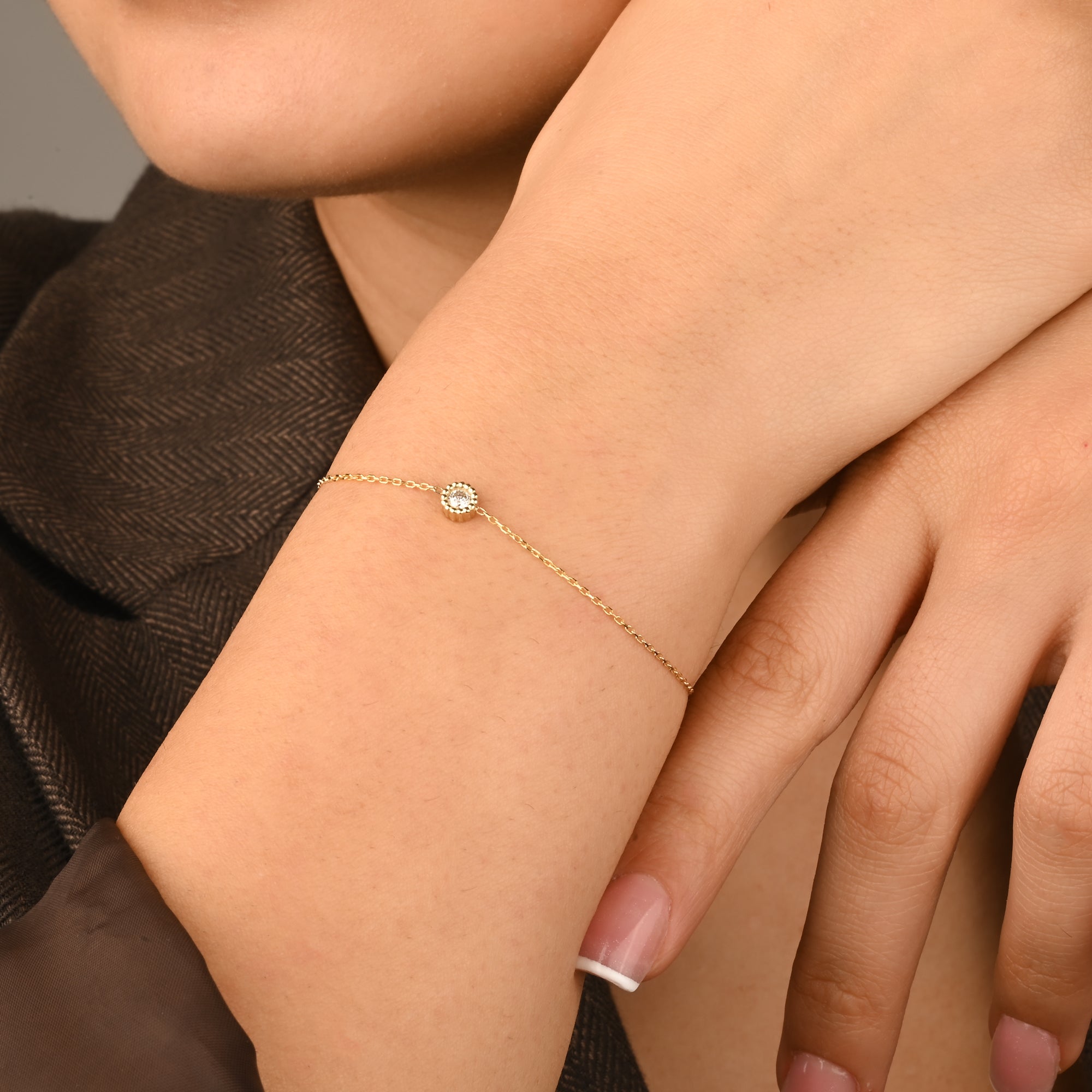 Tek Taş Minimalist Bileklik