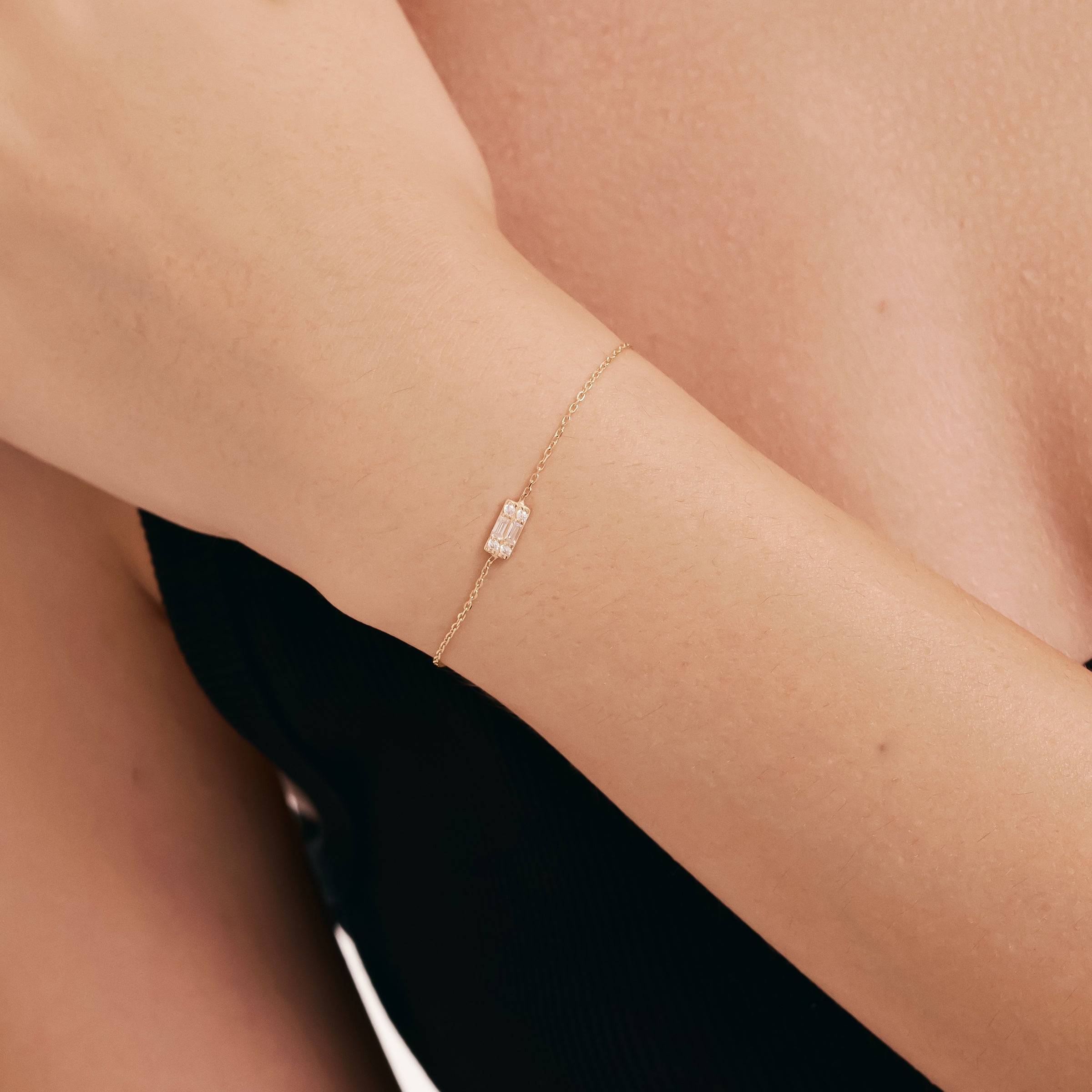 Baget Taşlı Minimal Bileklik