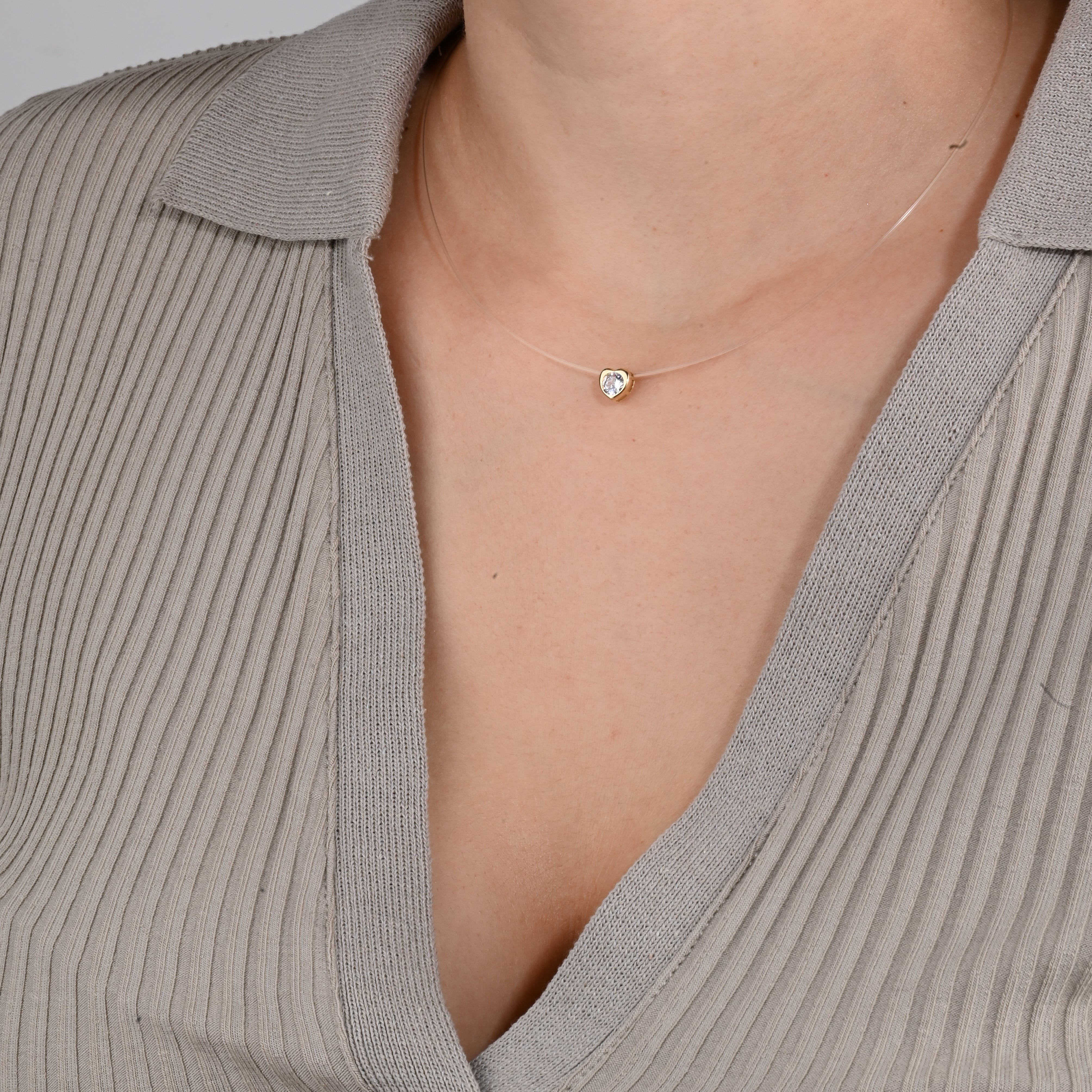 Kalp Hayalet Kolye / küçük