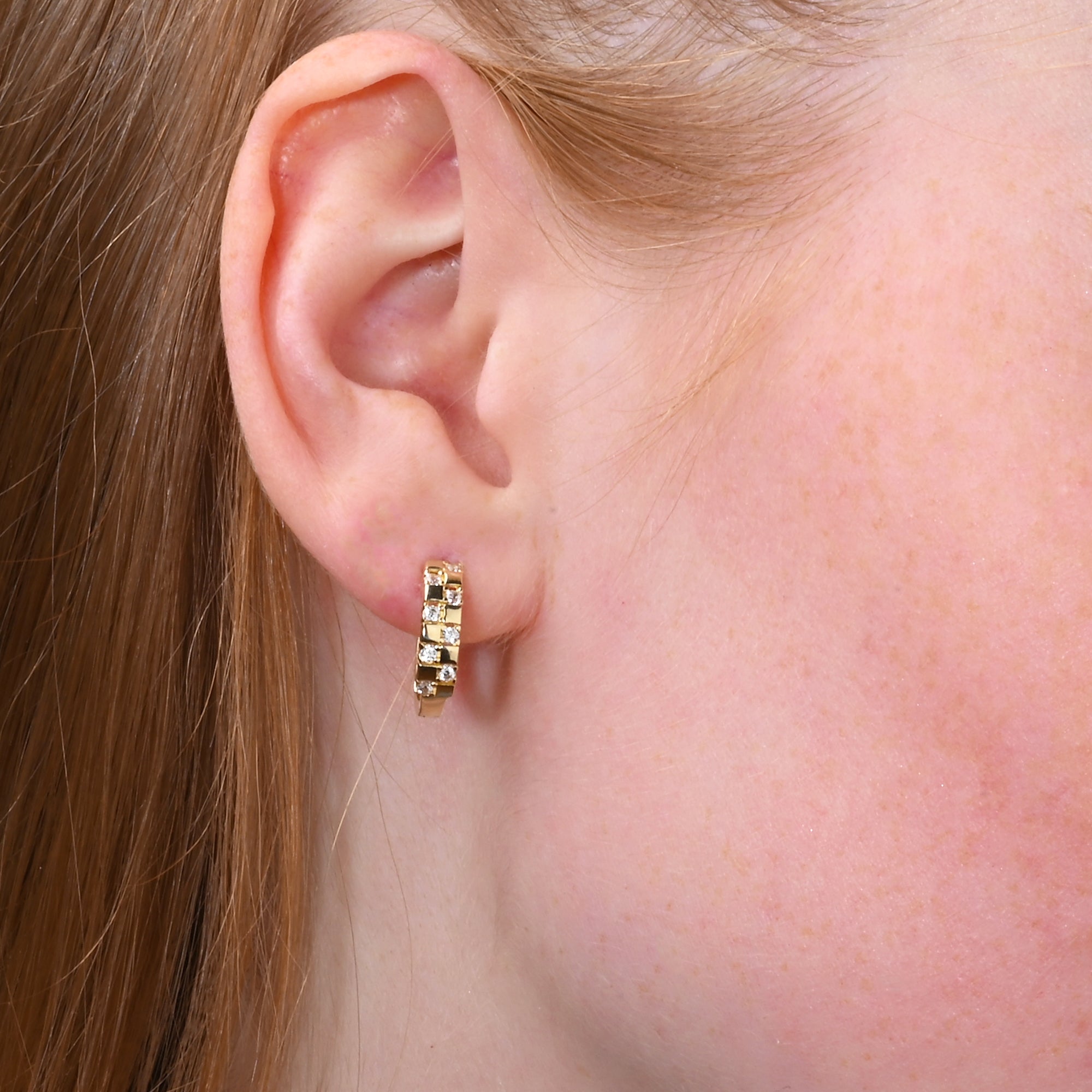 Damalı Taşlı Küpe