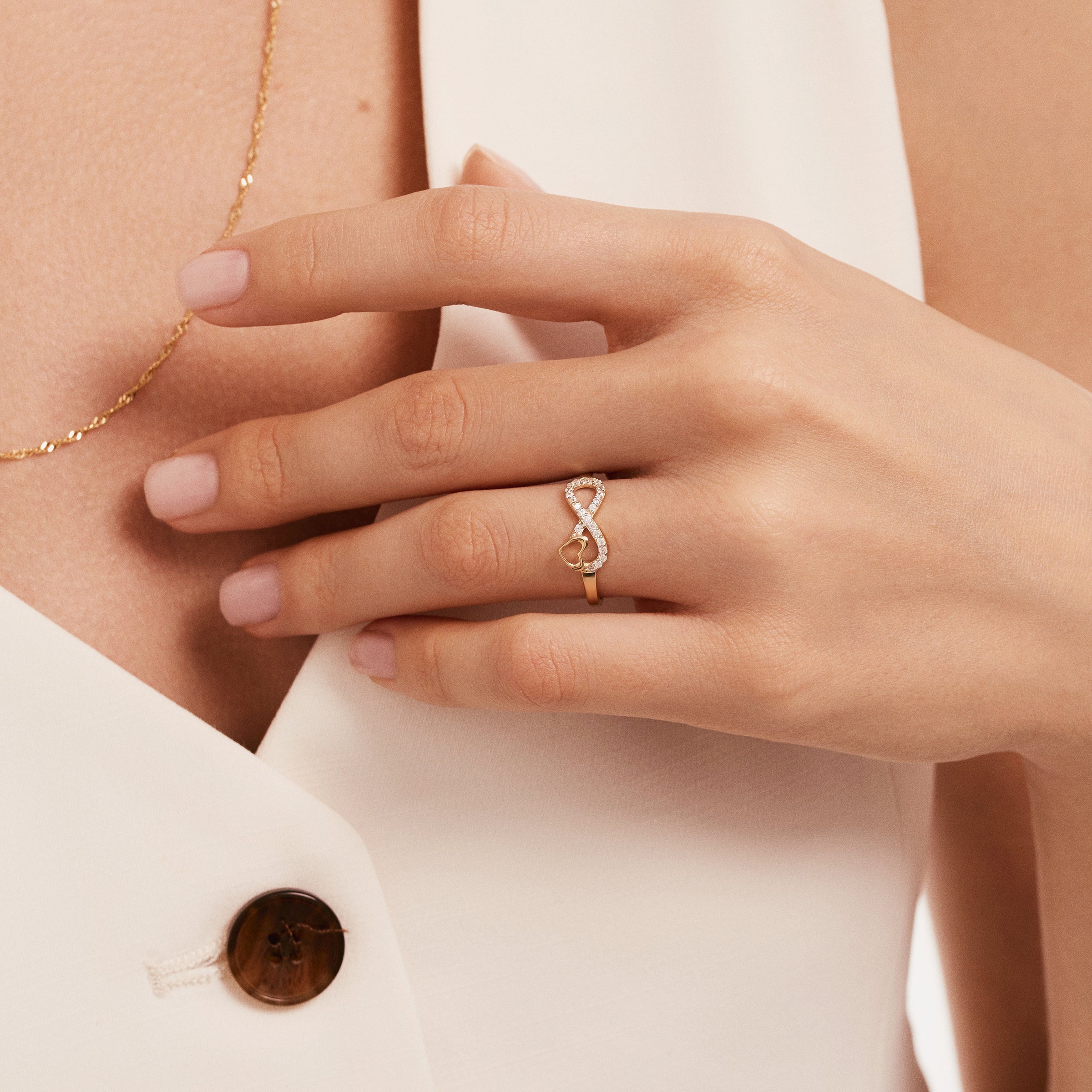 Kalpli Sonsuzluk Minimal Altın Yüzük