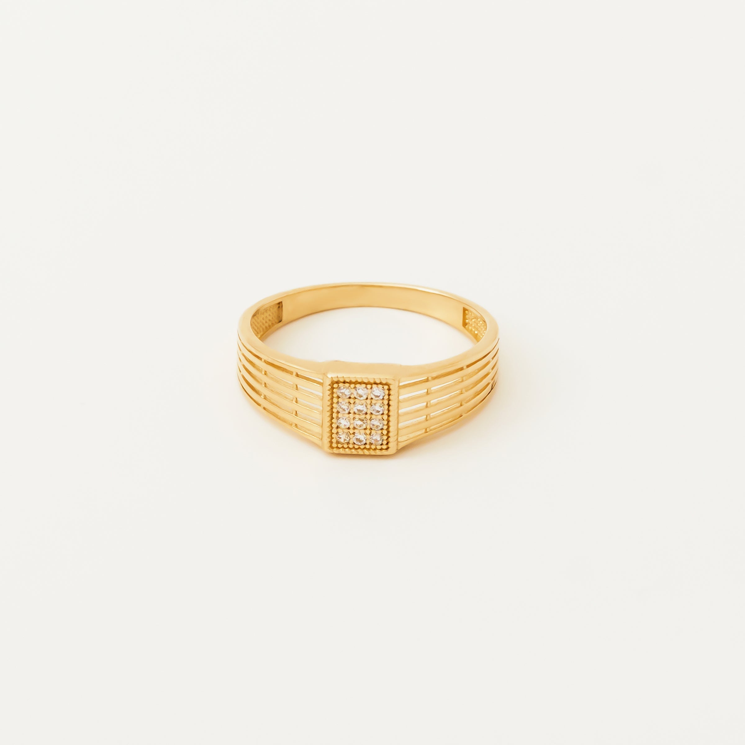 Retro Taşlı Altın Yüzük