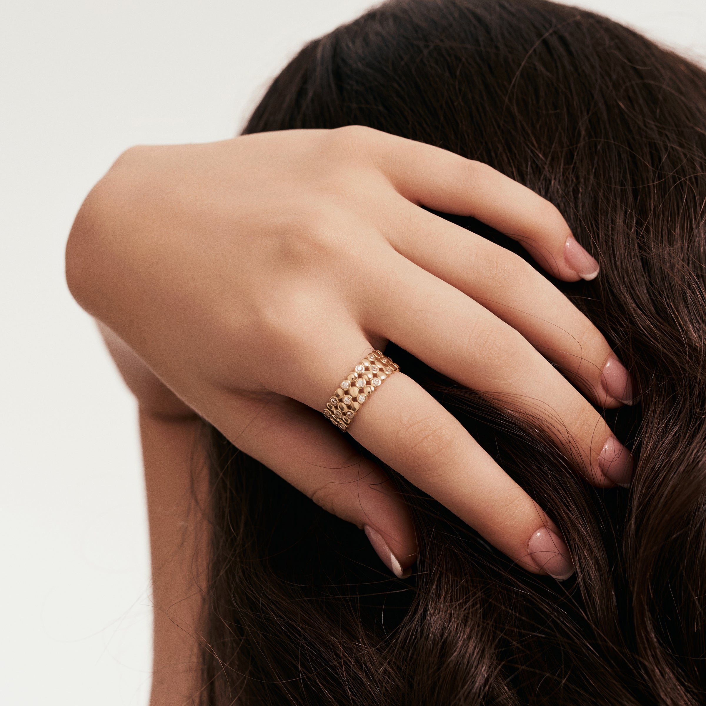 Damla Sıralı Altın Yüzük