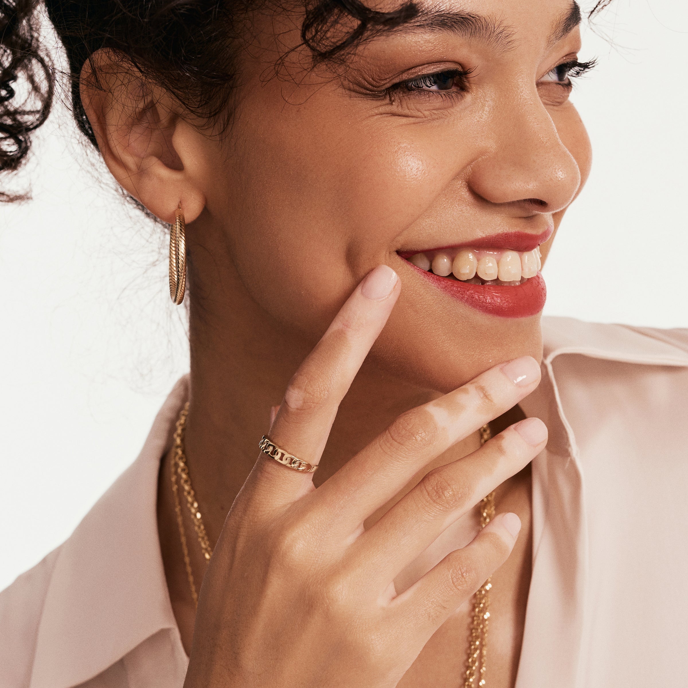 Zincir Tasarım Altın Yüzük