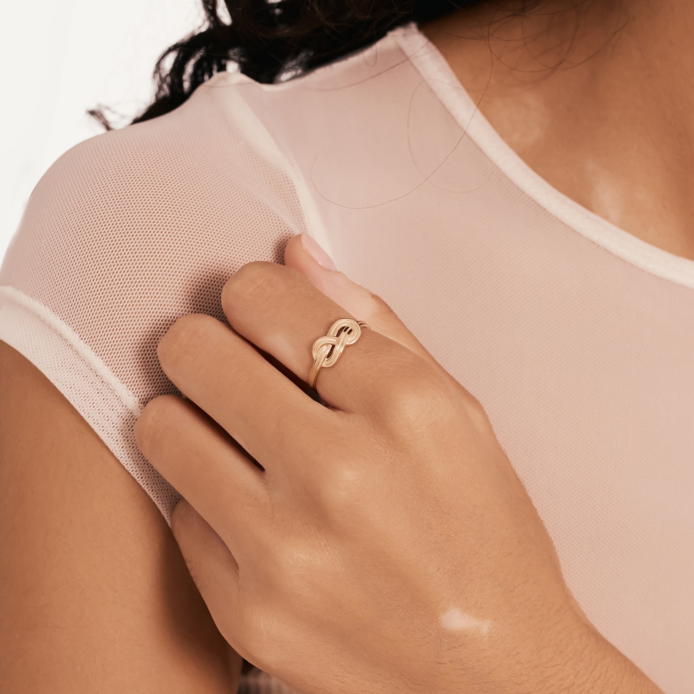 Özel Tasarım Sonsuzluk Altın Yüzük