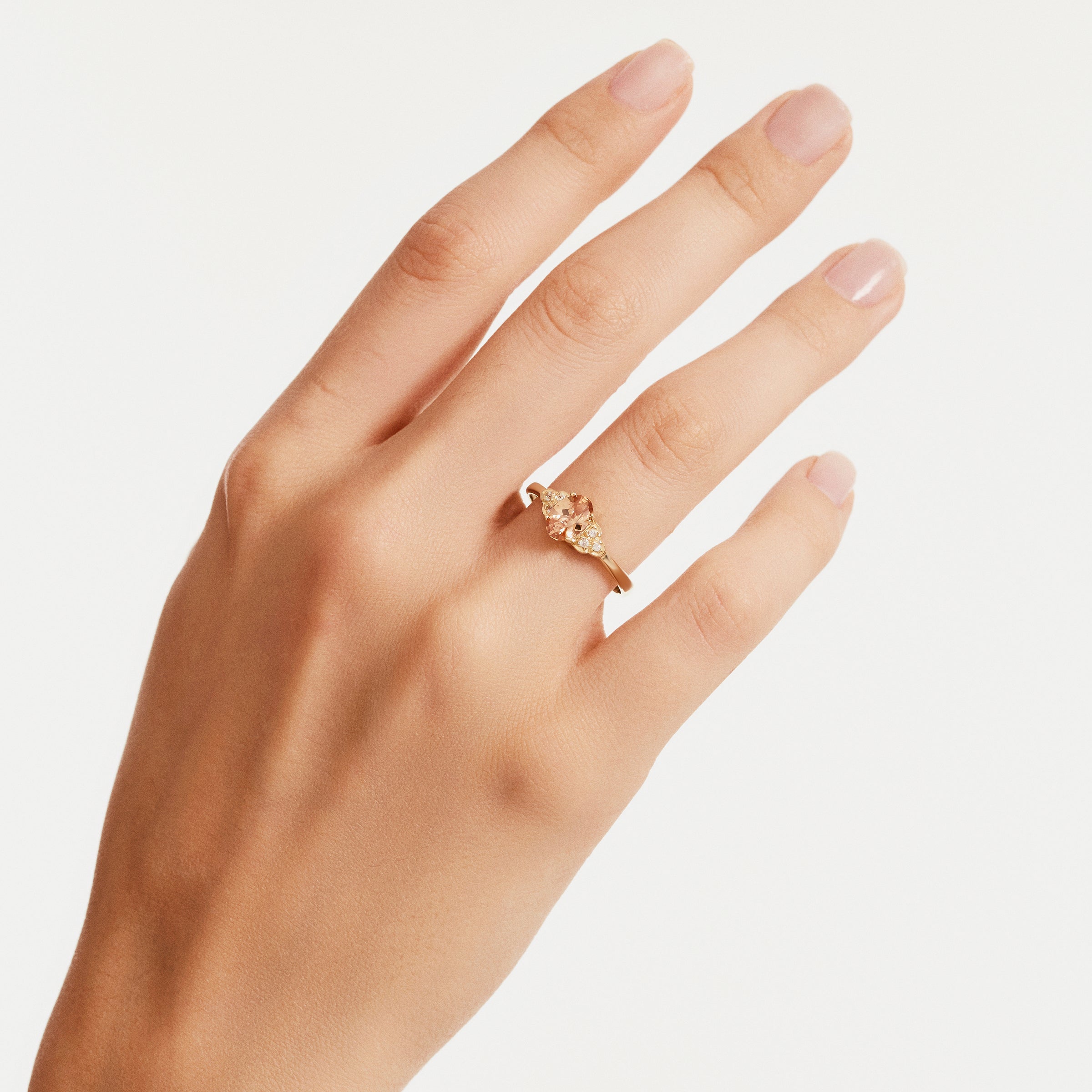 Sitrin Taşlı Tasarım Yüzük