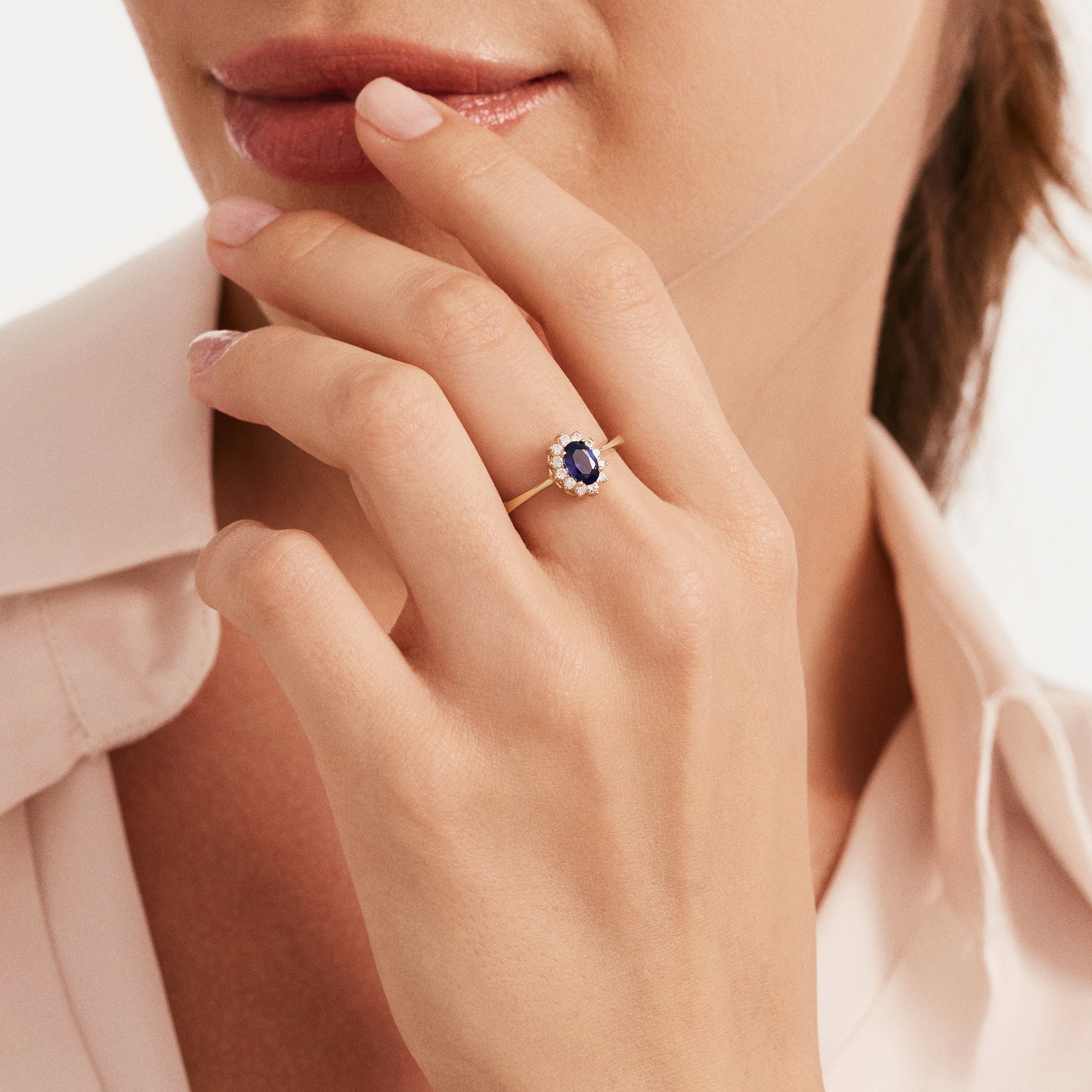 Safir Tektaş Yüzük