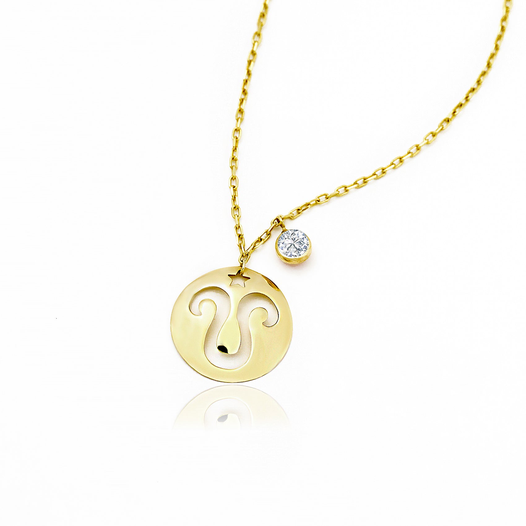 Koç Burcu Disk Kolye