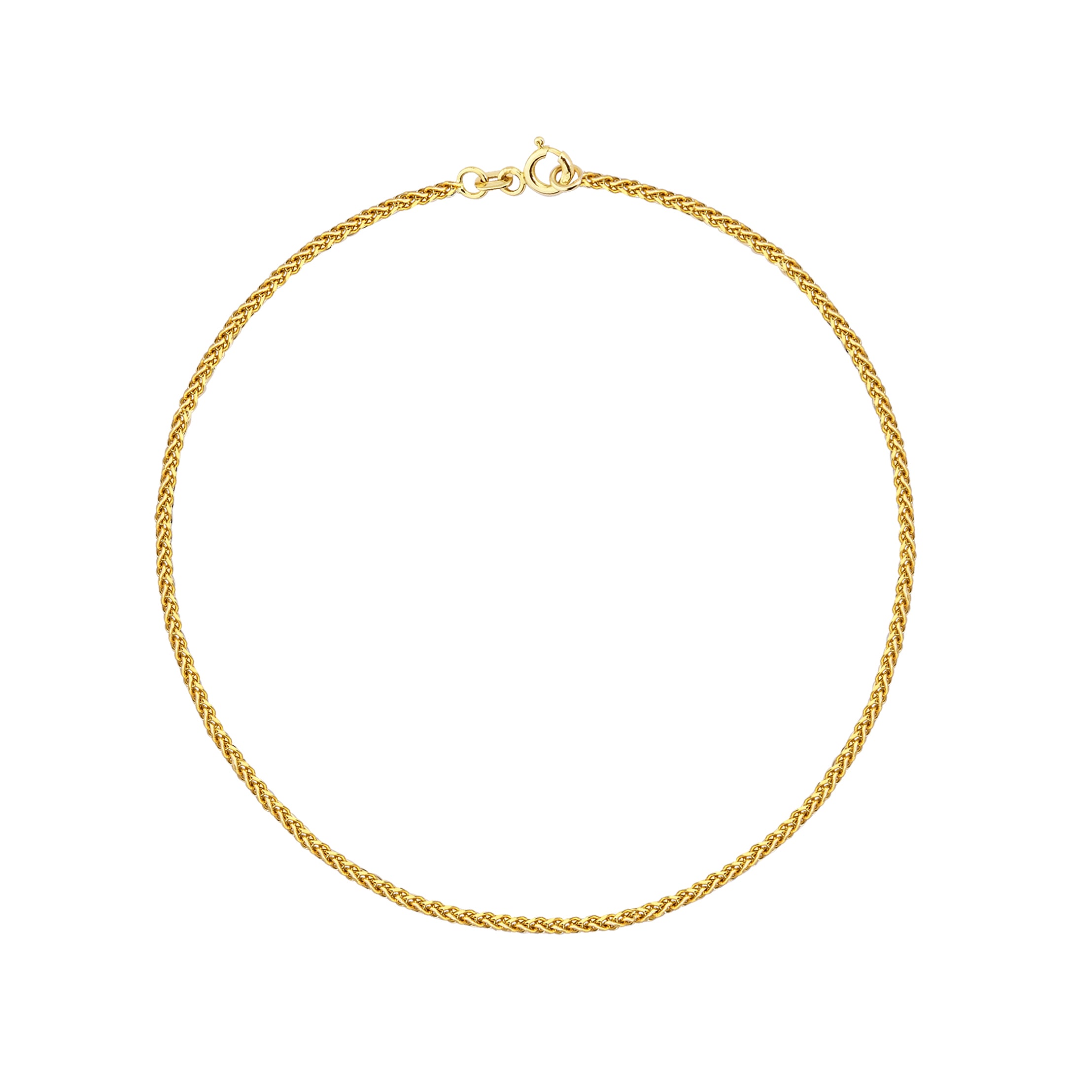 14K gold Franco chain bracelet, 0.90mm, featuring a classic interlocking design with a polished finish.