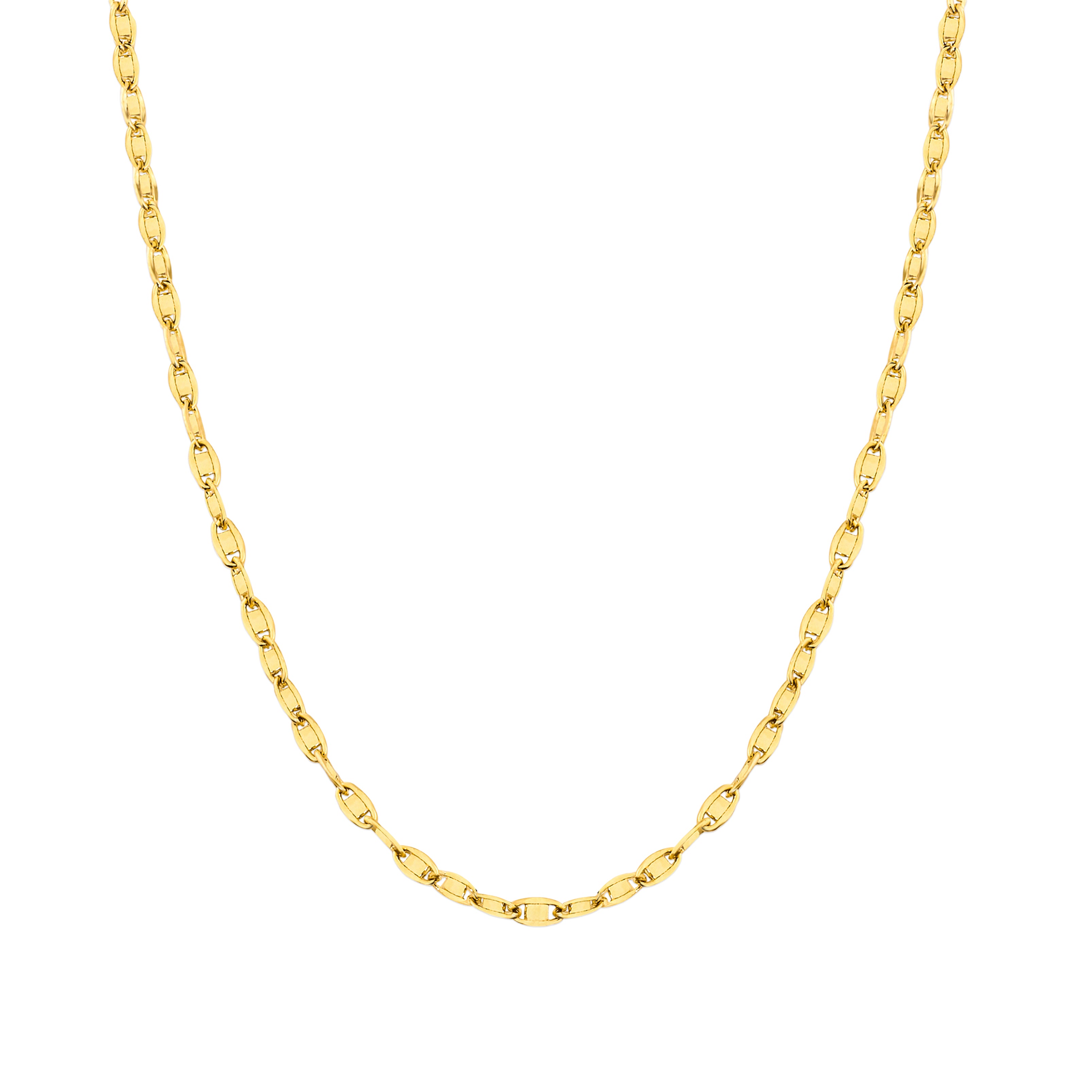 14K Gold Anchor Chain Necklace - 2.60 mm | Timeless Gold Jewelry