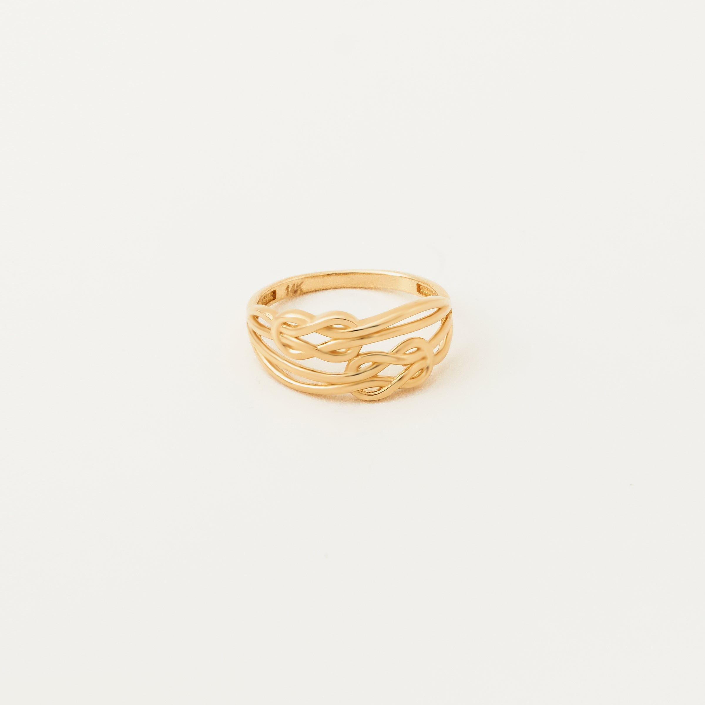 Twisted Infinity Destiny Band 14K Altın Yüzük