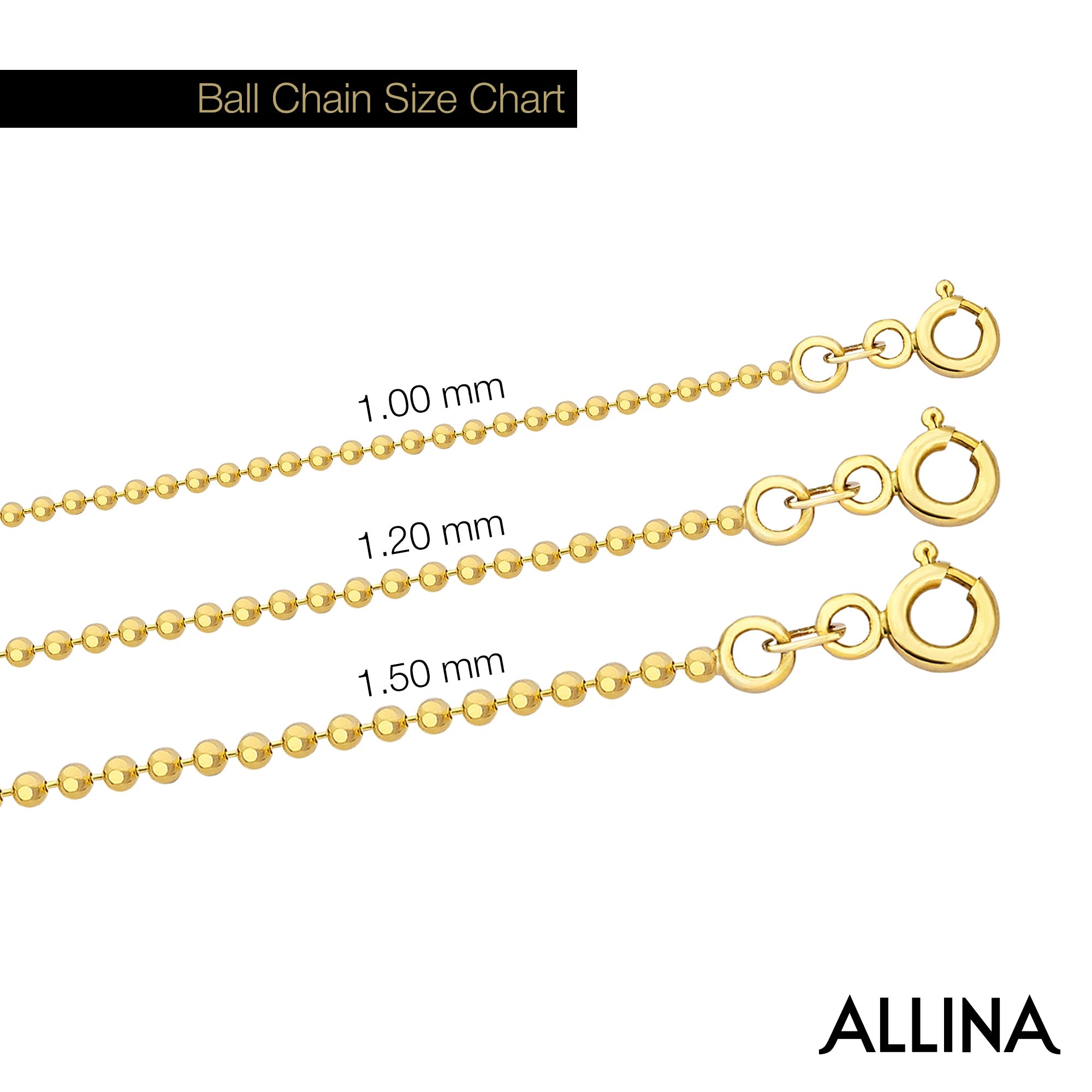 14K Gold Beaded Ball Chain Bracelet - 1.20 mm | Minimalist Gold Bracelet