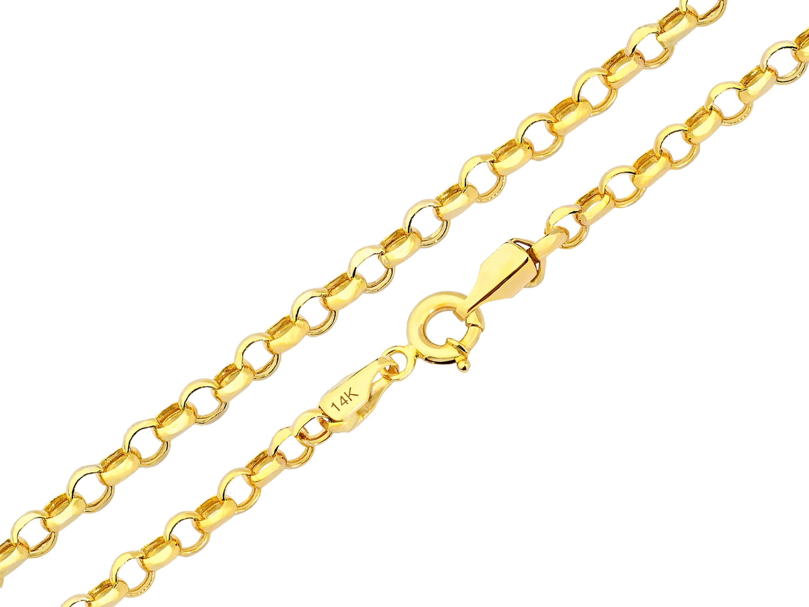 14K Gold Cable Link Chain Necklace - 1.80 mm | Elegant Gold Necklace