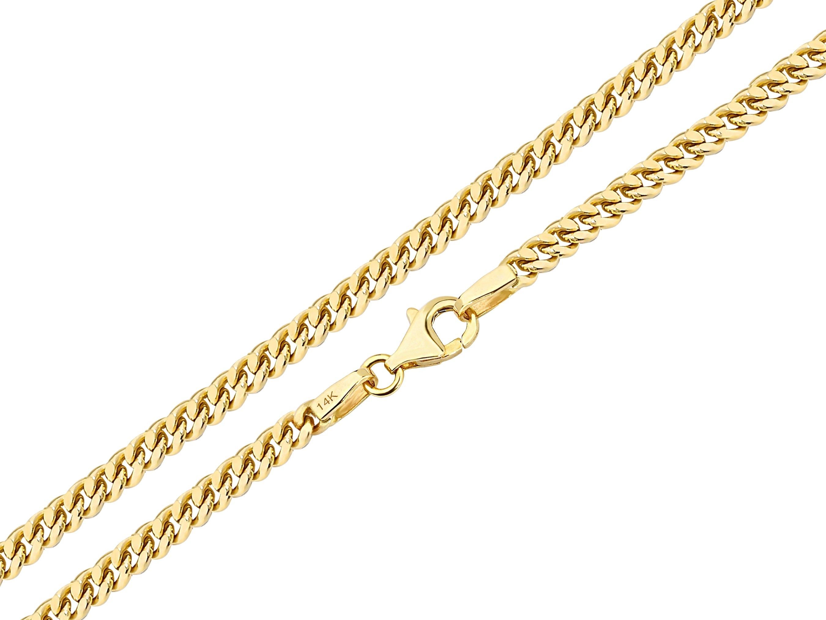 14K Gold Cuban Link Chain Bracelet - 1.65mm | Elegant & Durable Gold Jewelry