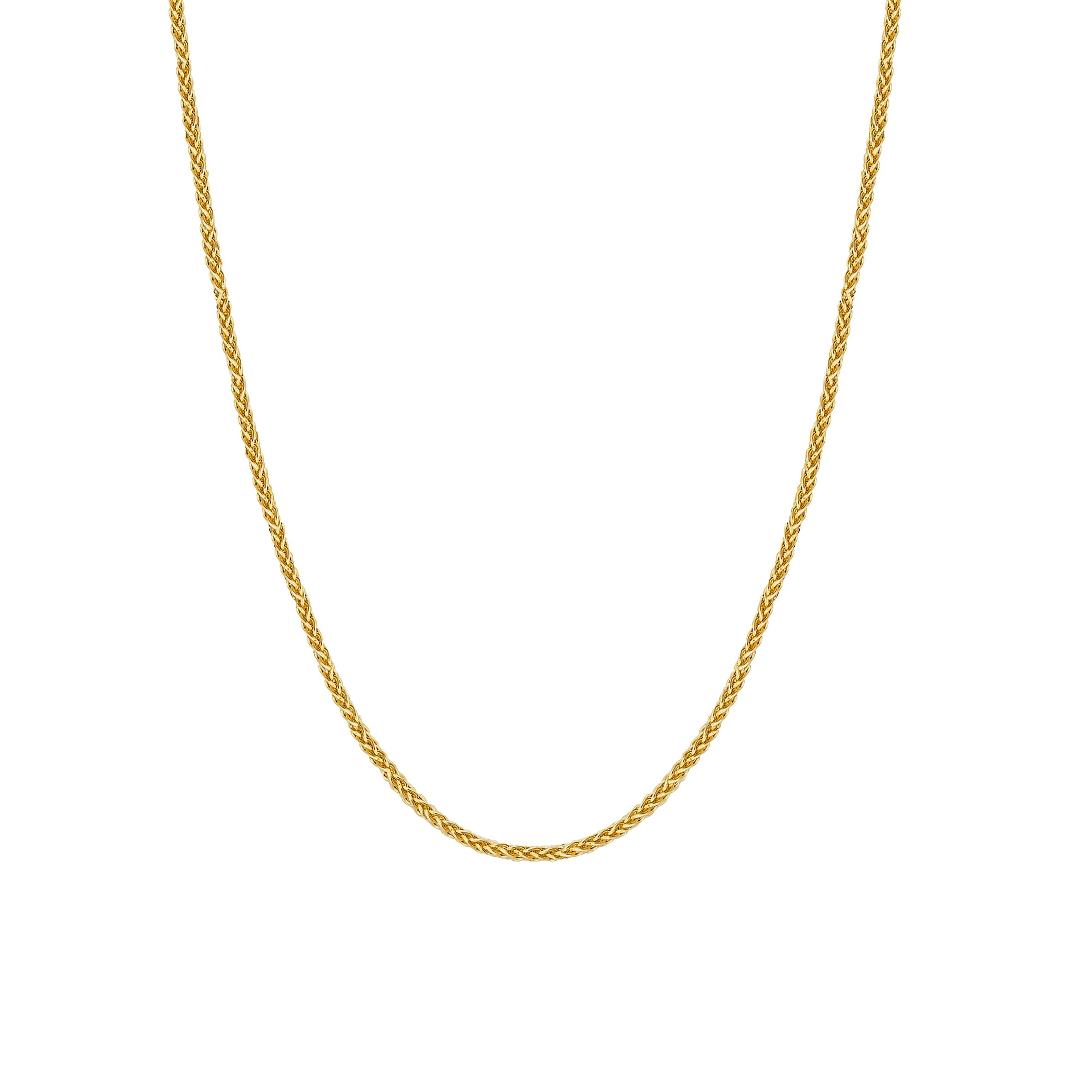 14K Gold Franco Chain Necklace - 0.90mm | Classic & Durable Gold Necklace