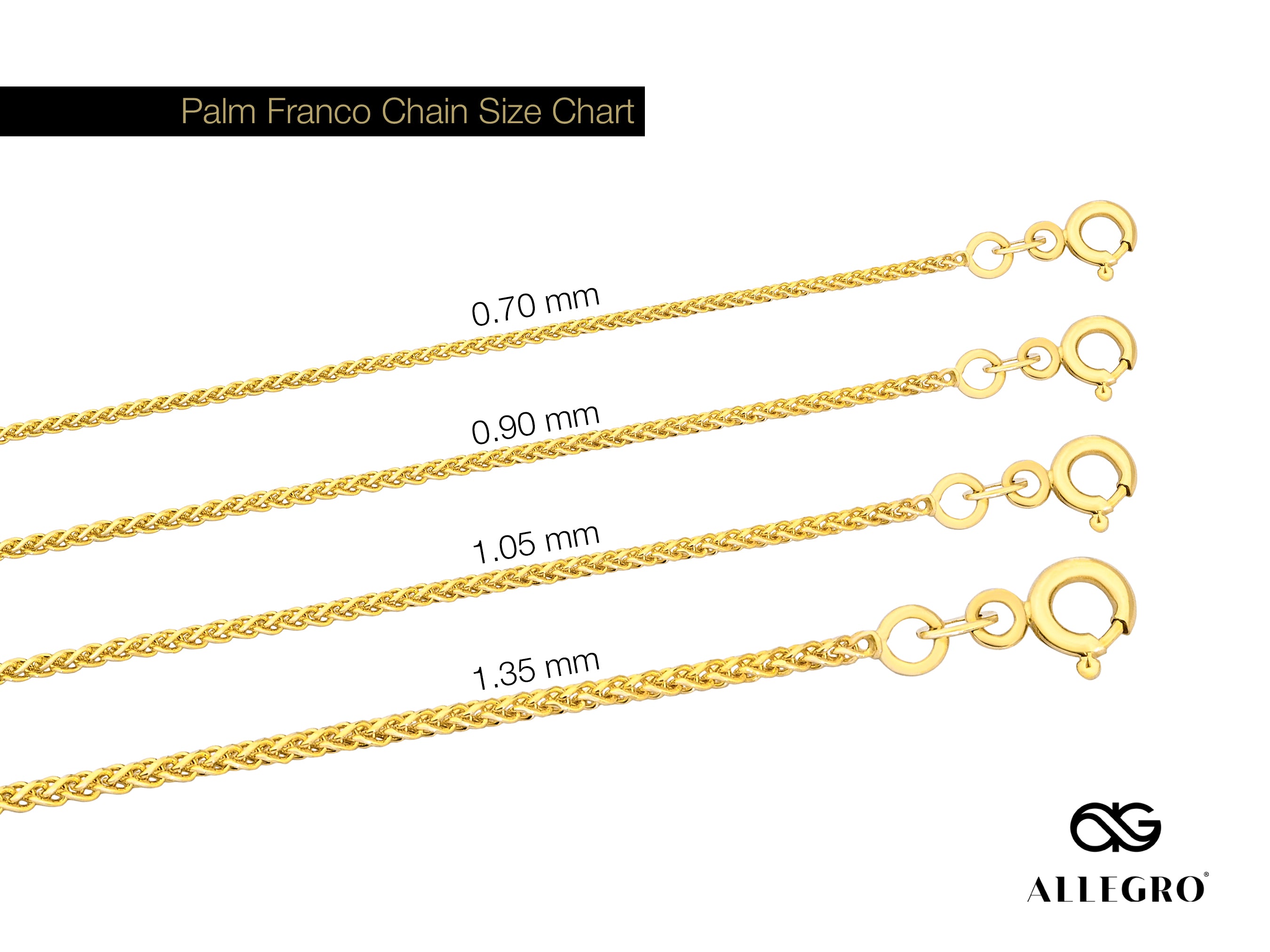 14K Gold Franco Chain Bracelet - 0.90mm | Elegant & Durable Gold Jewelry